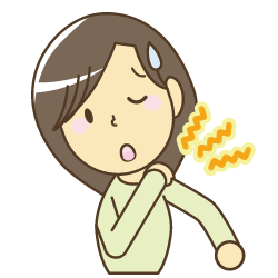 肩こり・四十肩・五十肩のイメージイラスト
